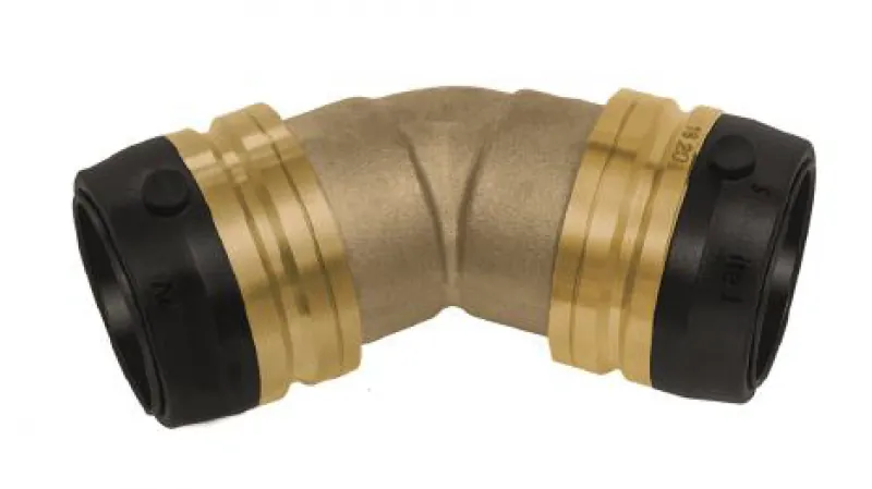 Winkelverbinder 45° »sharkbite« aus Messing, alle Größen